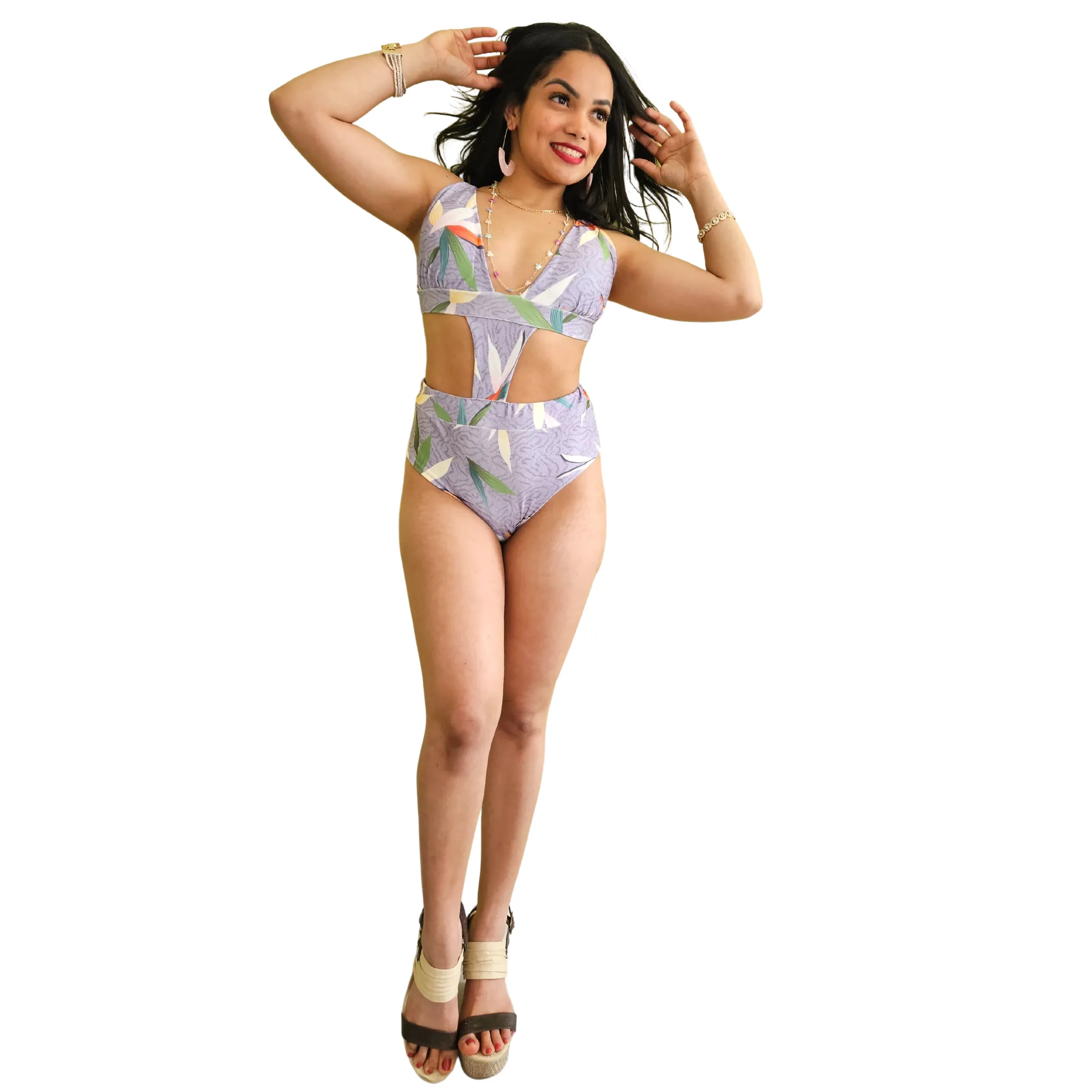 One Piece Side Cut Out Swimsuit