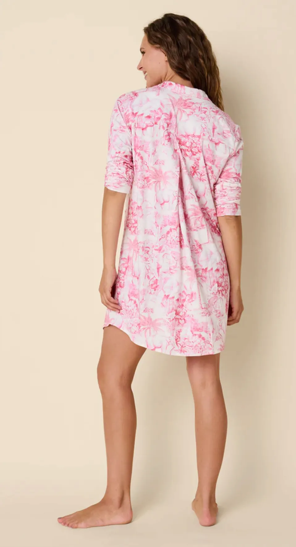 Palm Grove Toile Pima Knit Night Shirt