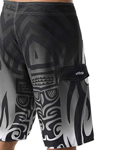 Quick Dry Polynesian Print Board Shorts