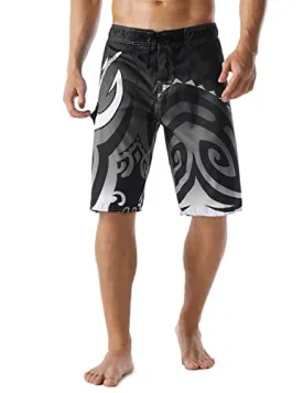 Quick Dry Polynesian Print Board Shorts