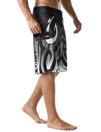Quick Dry Polynesian Print Board Shorts