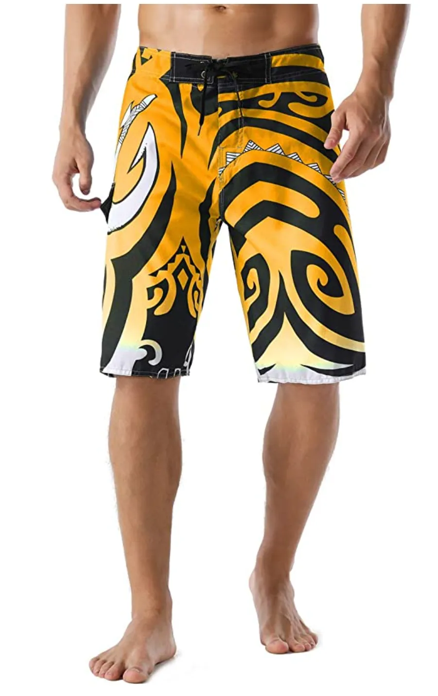 Quick Dry Polynesian Print Board Shorts