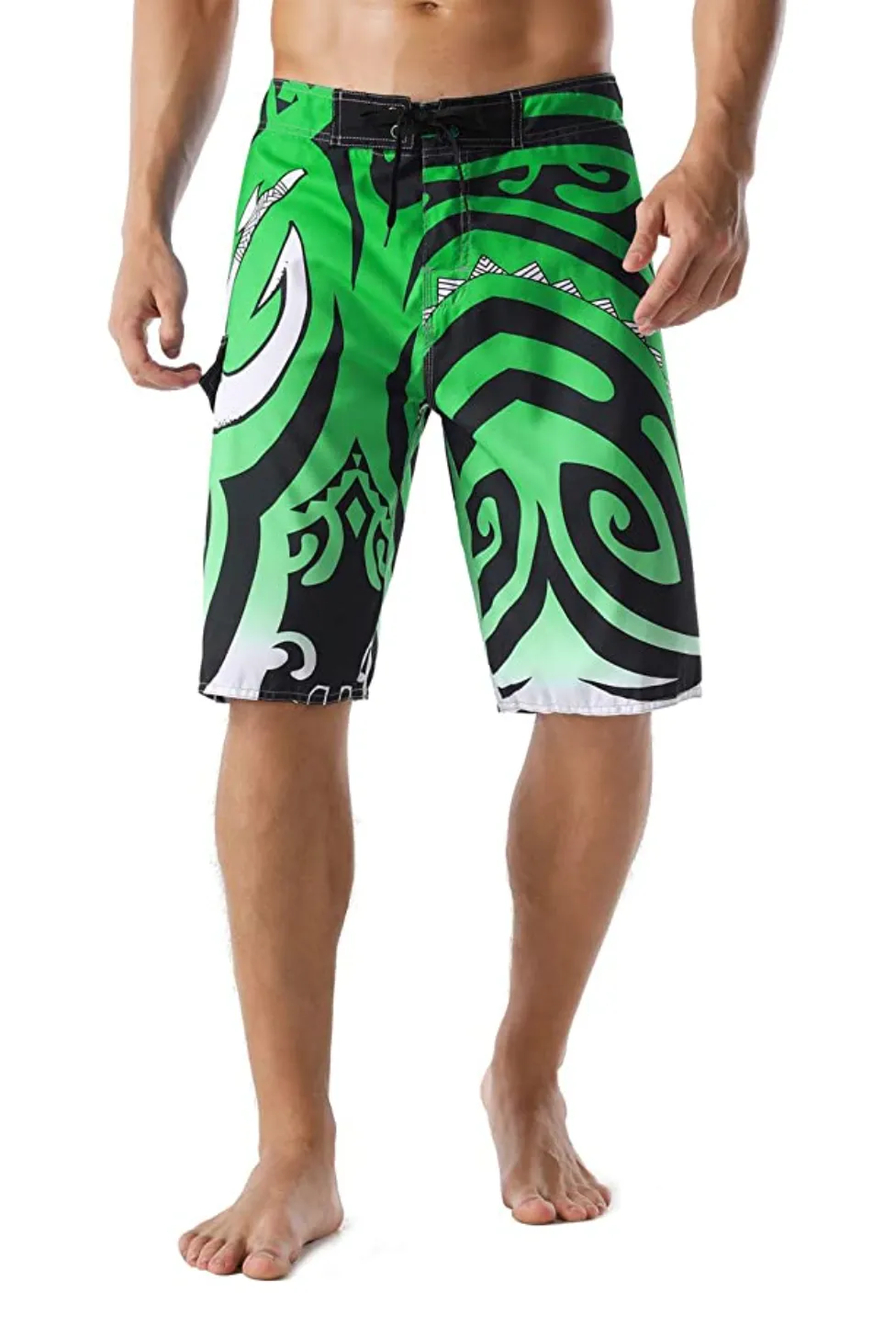 Quick Dry Polynesian Print Board Shorts