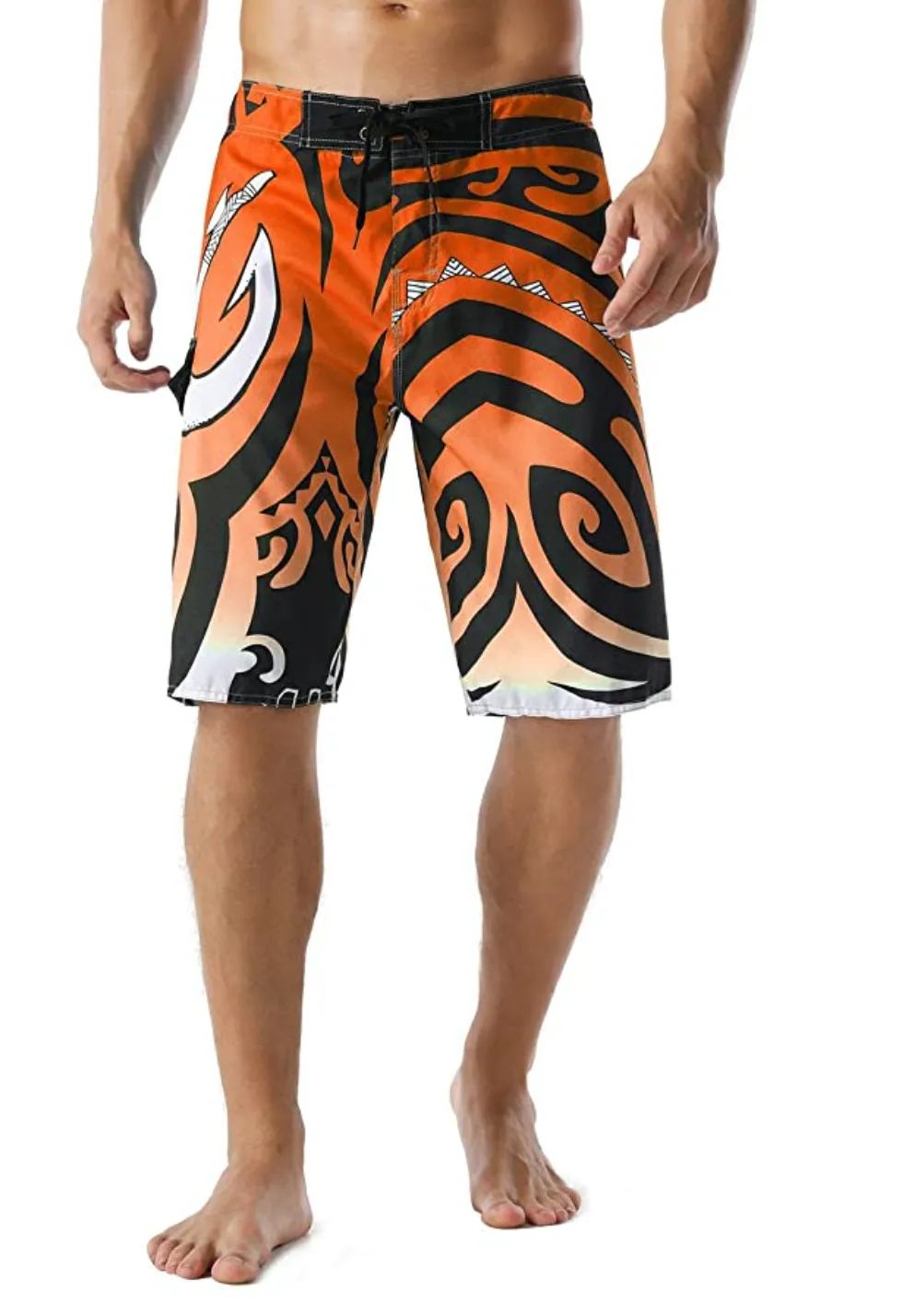 Quick Dry Polynesian Print Board Shorts