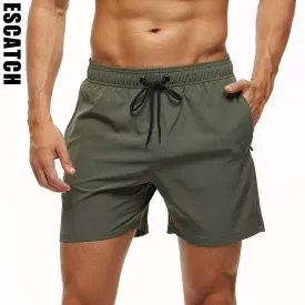 Quick Dry Stretch Swim Trunks with Zipper Pockets