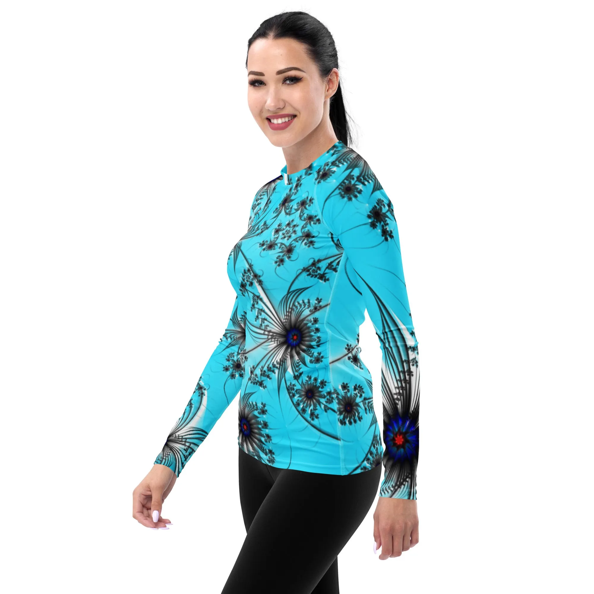 "Cobalt Spin" Collection - Women's Rash Guard