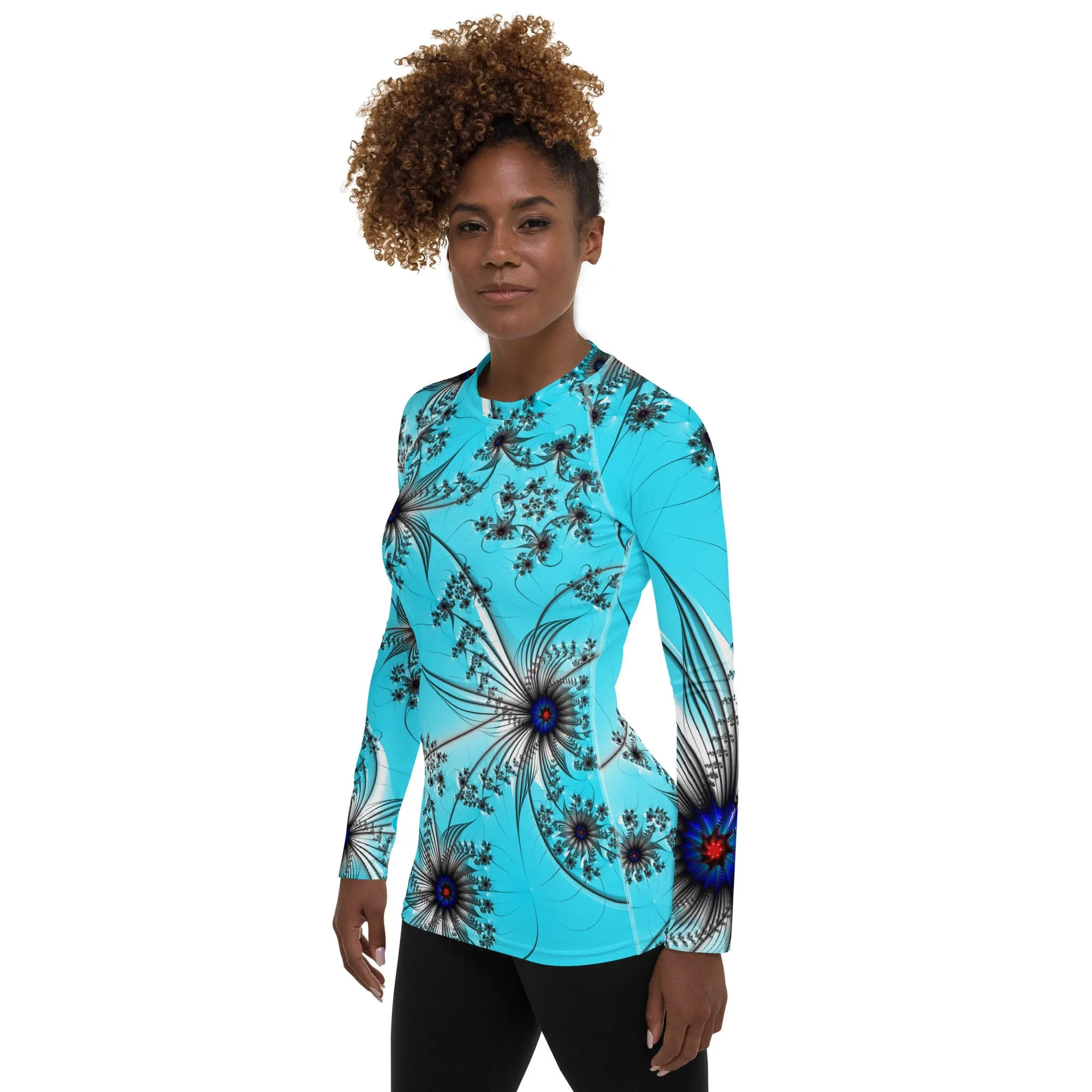 "Cobalt Spin" Collection - Women's Rash Guard