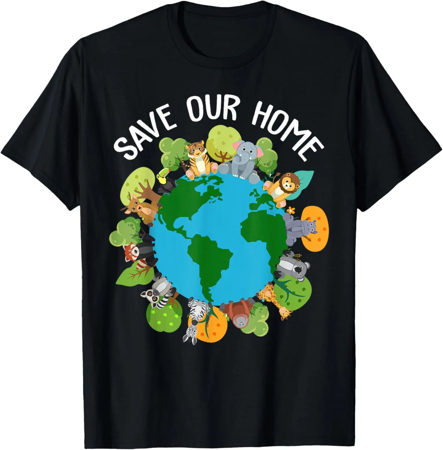 Save Our Home Animals Wildlife Conservation Earth Day T-Shirt