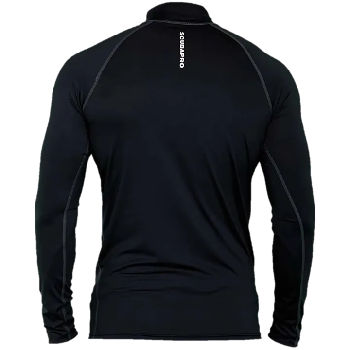 ScubaPro Black Rash Guard Mens, Long Sleeve (UPF50)