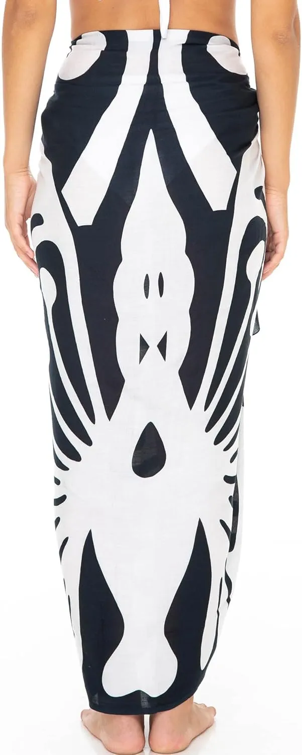 SHU-SHI Sarong Coverups for Women Beach Skirt Butterfly Wrap Swimsuit Long Pareo Cover Up