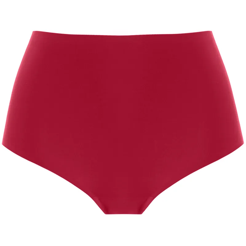Smoothease Seamless No VPL Stretch Full Brief Red - Fantasie