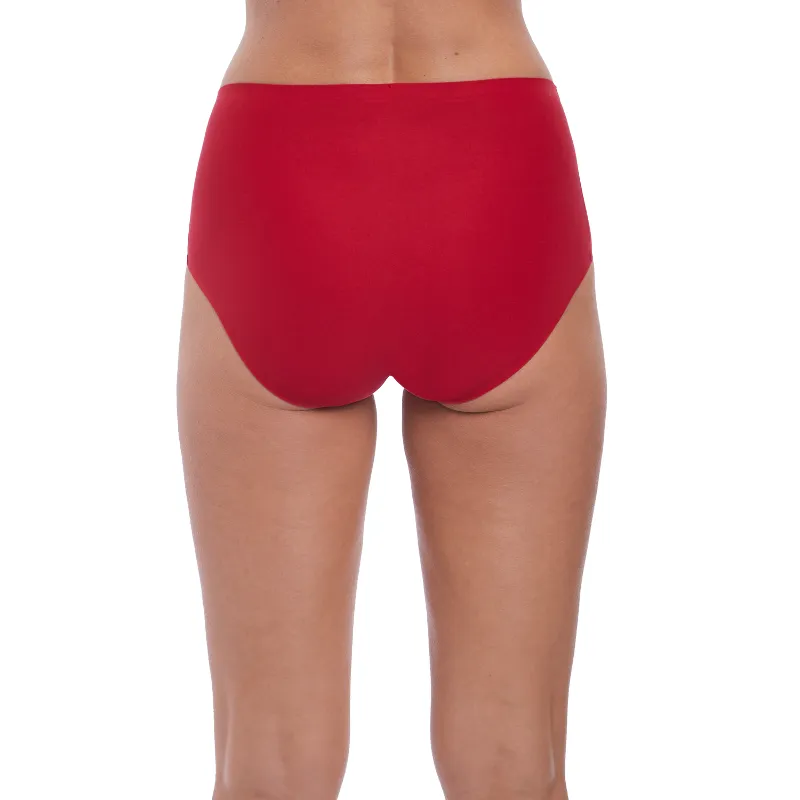 Smoothease Seamless No VPL Stretch Full Brief Red - Fantasie