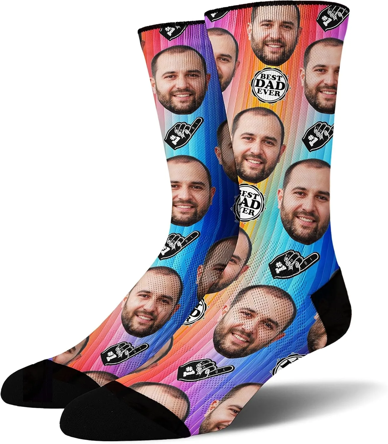 Sockologie Custom Novelty Face Socks: Funny, Personalized Gifts for Men, Women, Dog, and Cat Lovers - US Customized & Shipped