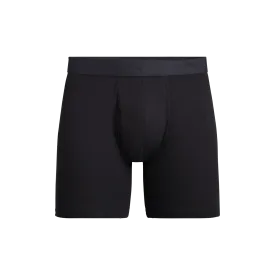 Stretch Cotton Boxer Brief w/ Fly | Black