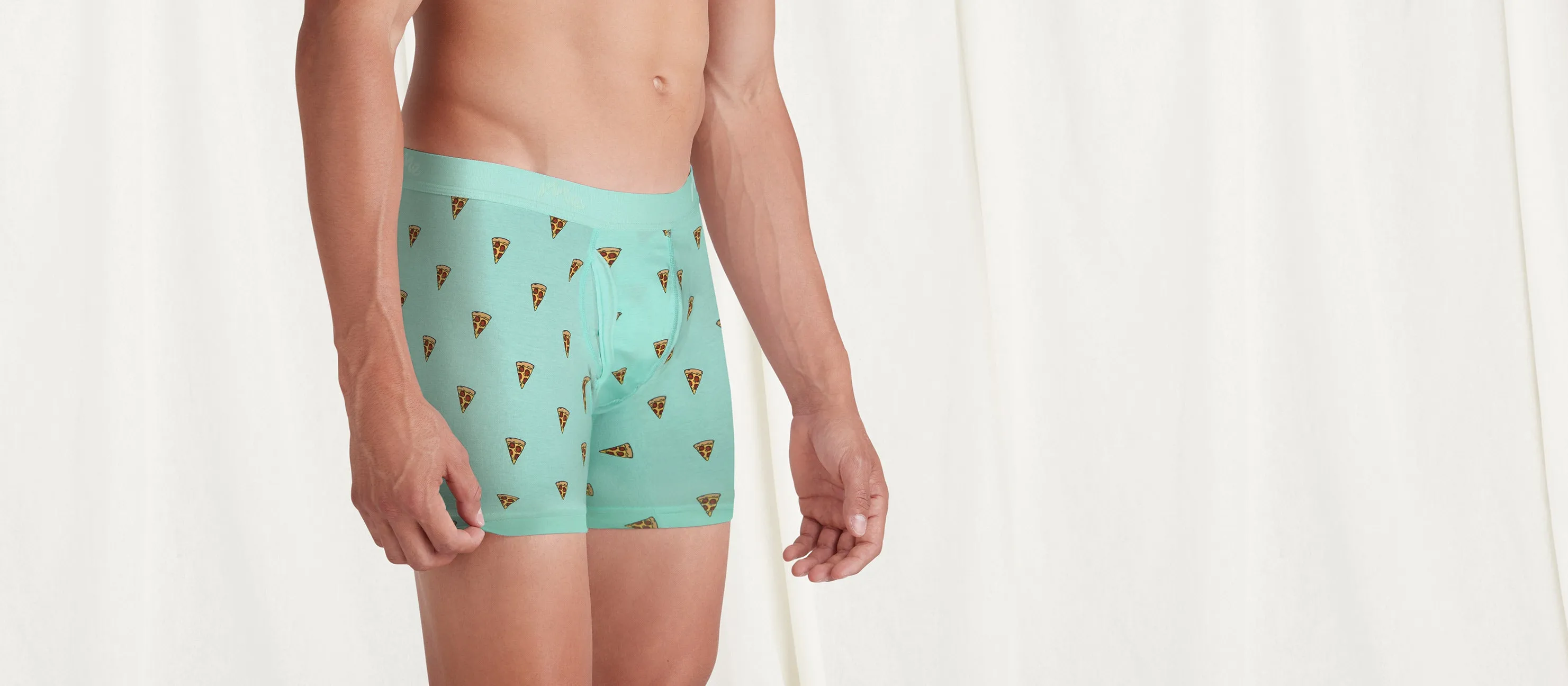 Stretch Cotton Boxer Brief w/ Fly | Pizza