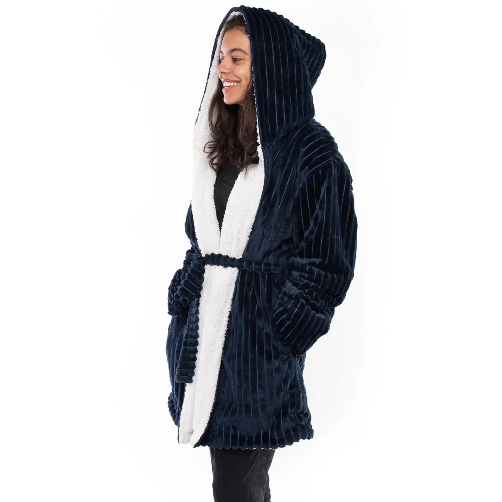 Striped Sherpa Robe