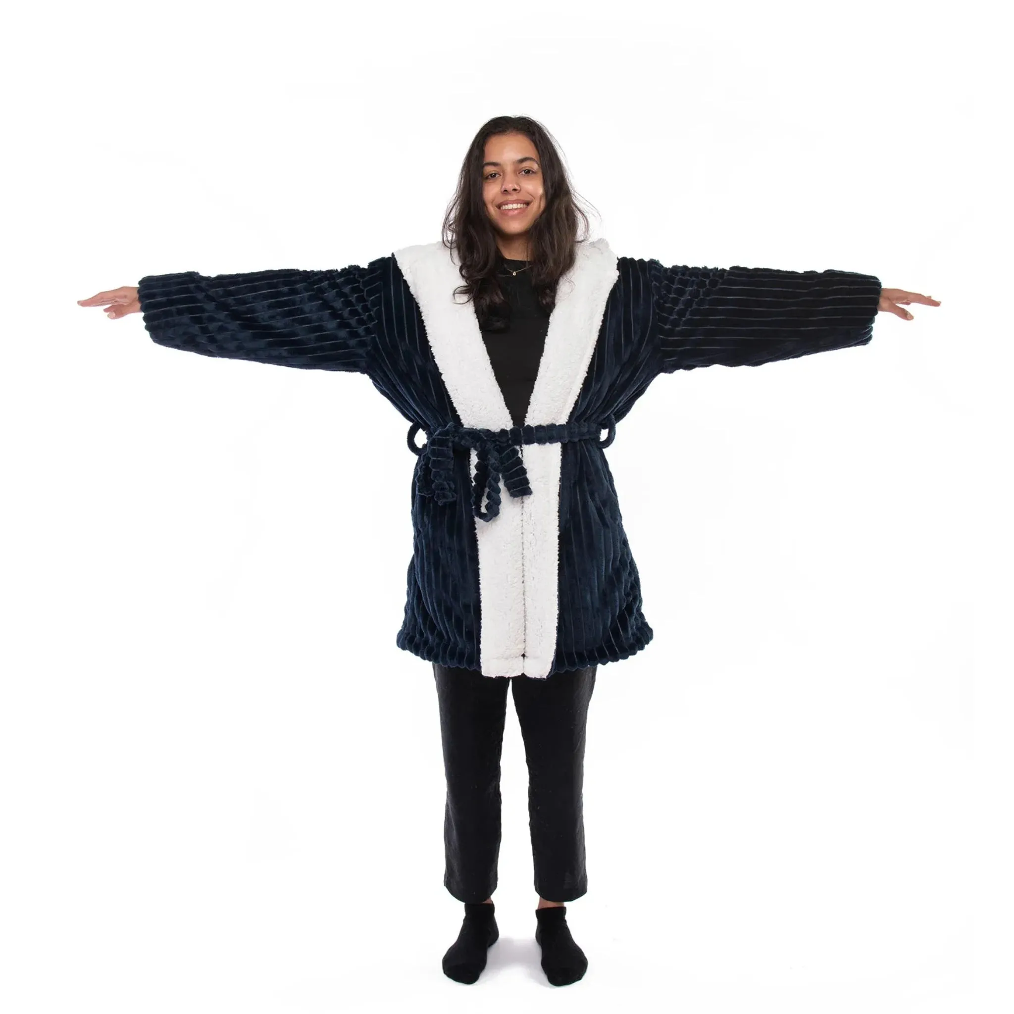 Striped Sherpa Robe