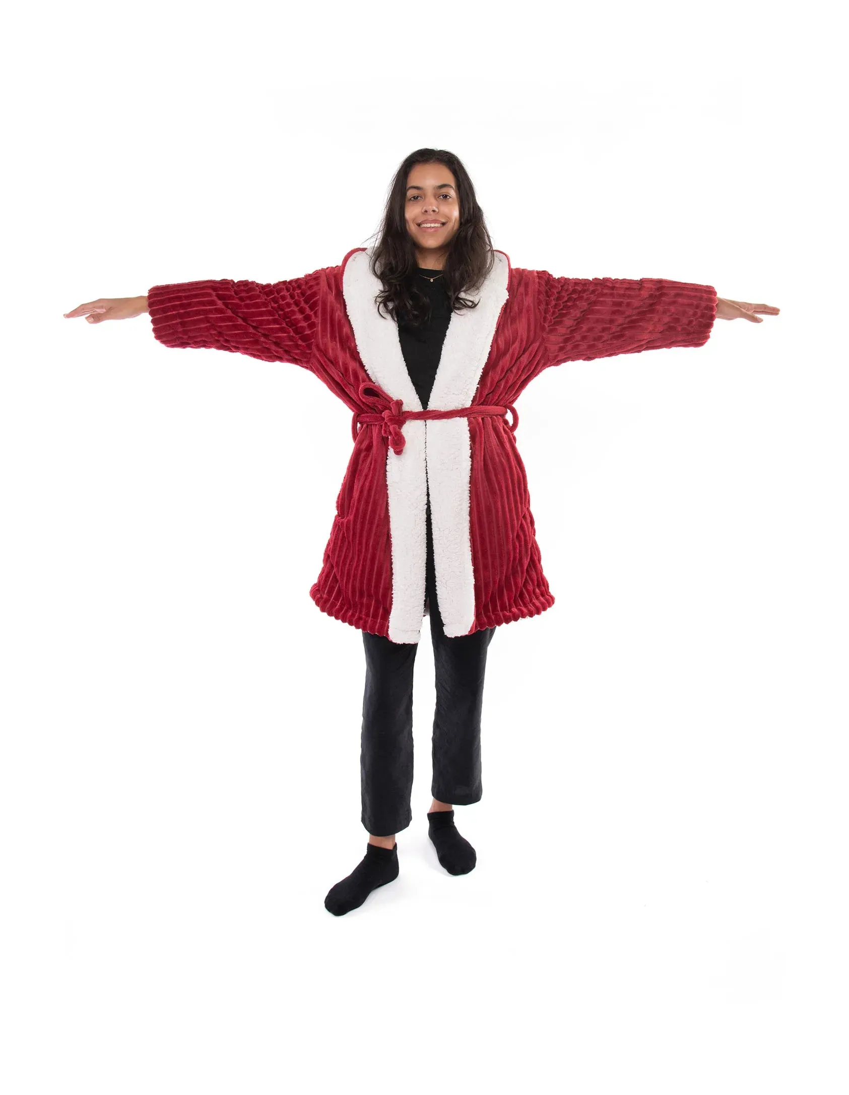 Striped Sherpa Robe