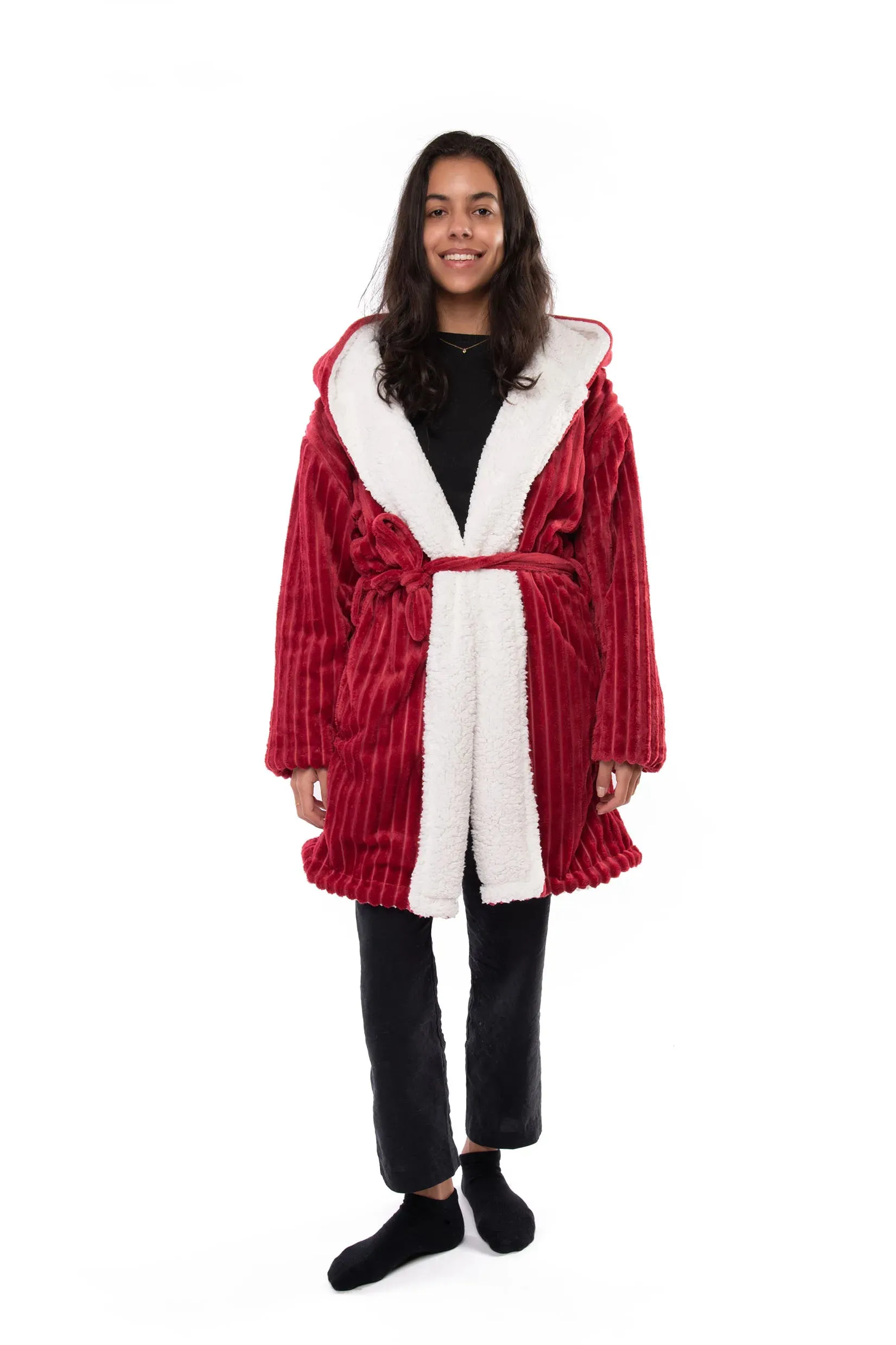 Striped Sherpa Robe