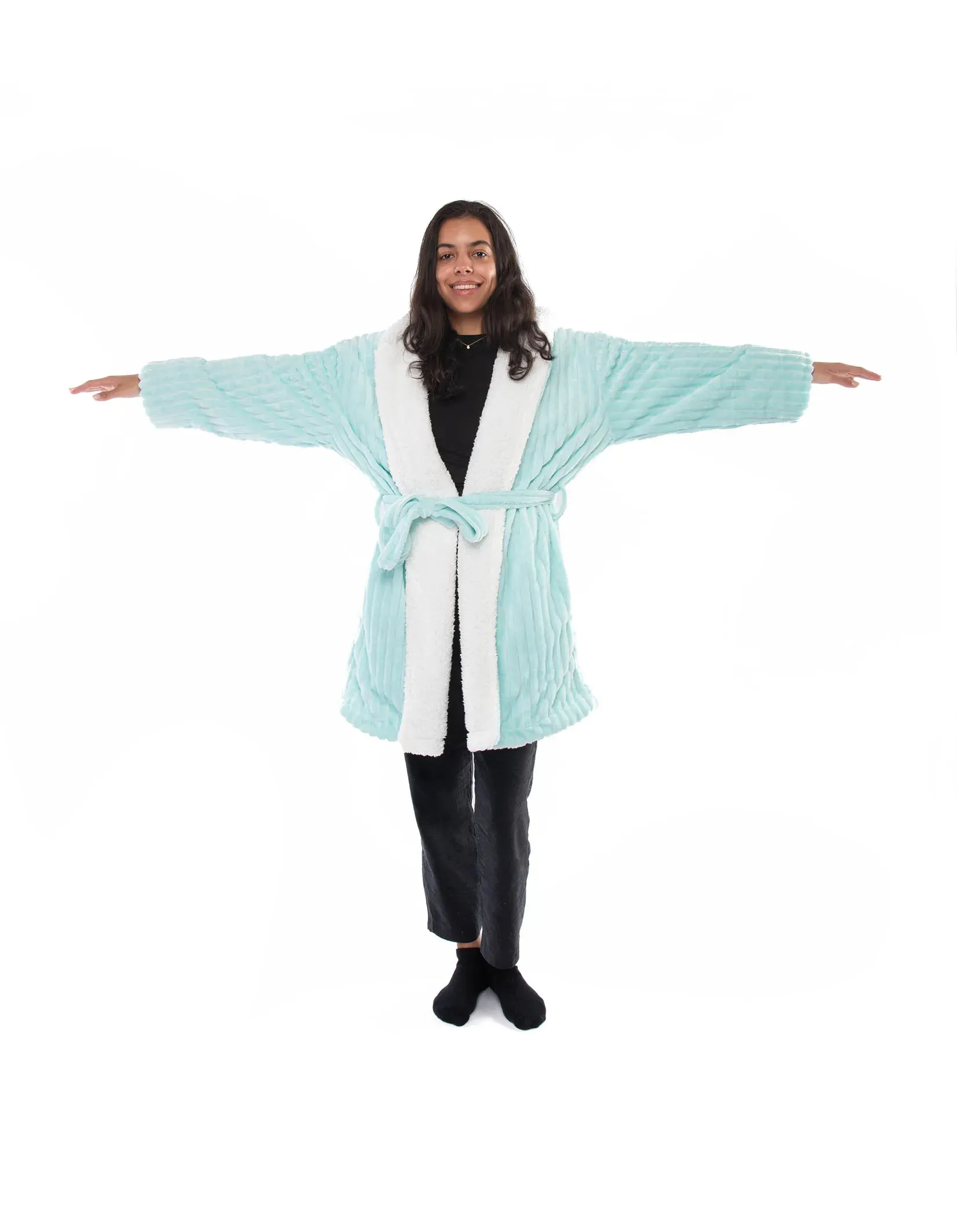 Striped Sherpa Robe