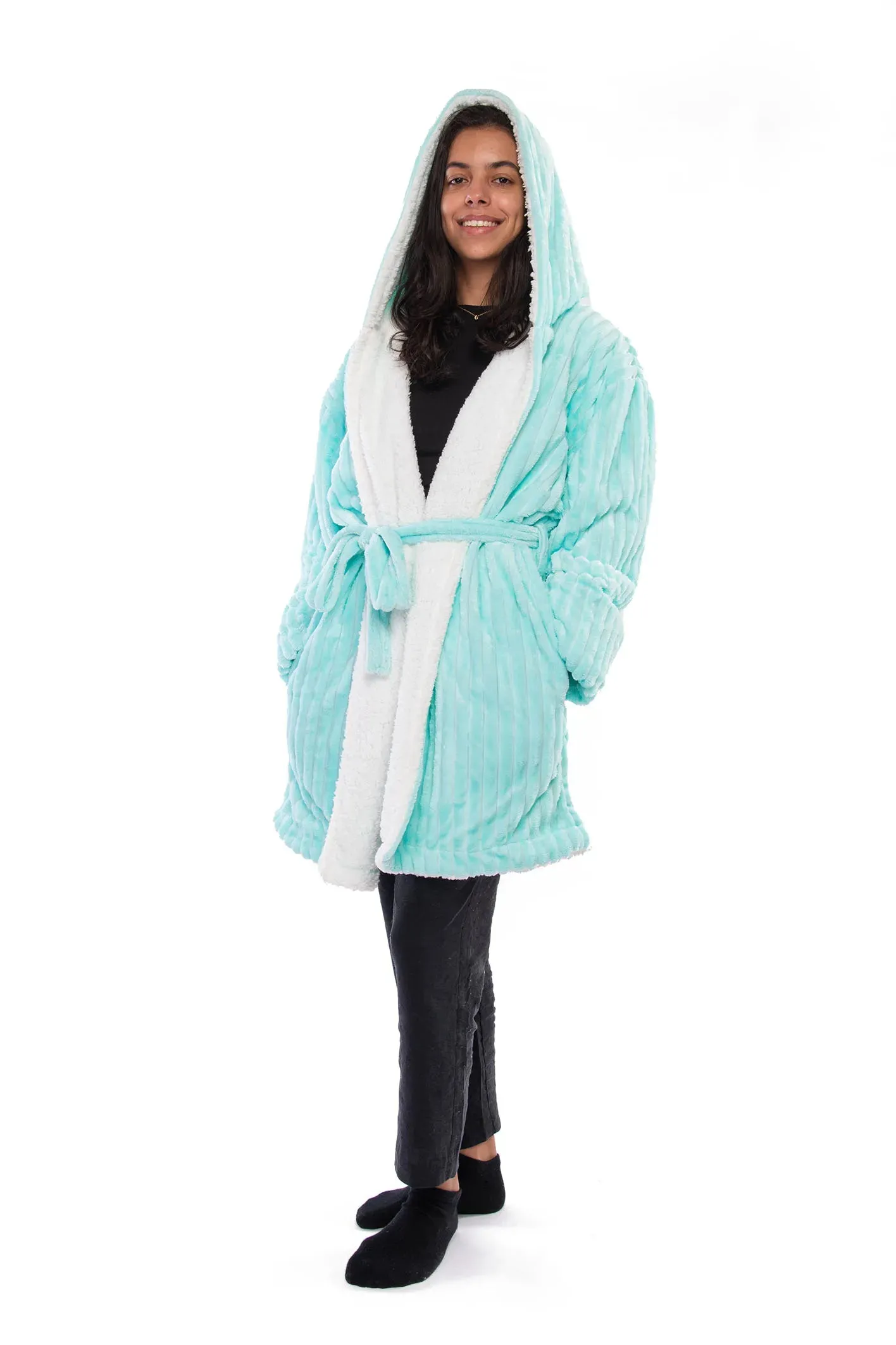 Striped Sherpa Robe