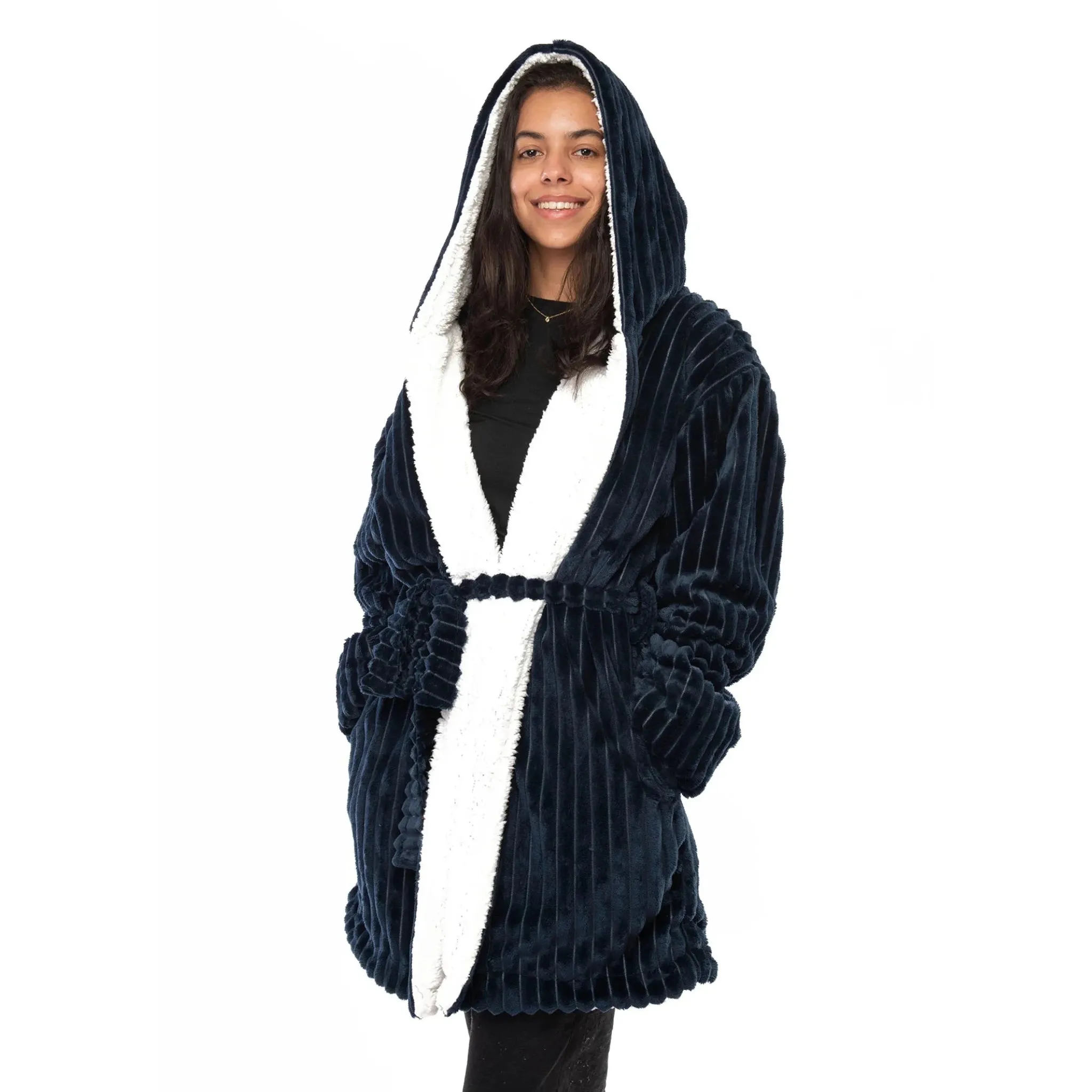 Striped Sherpa Robe