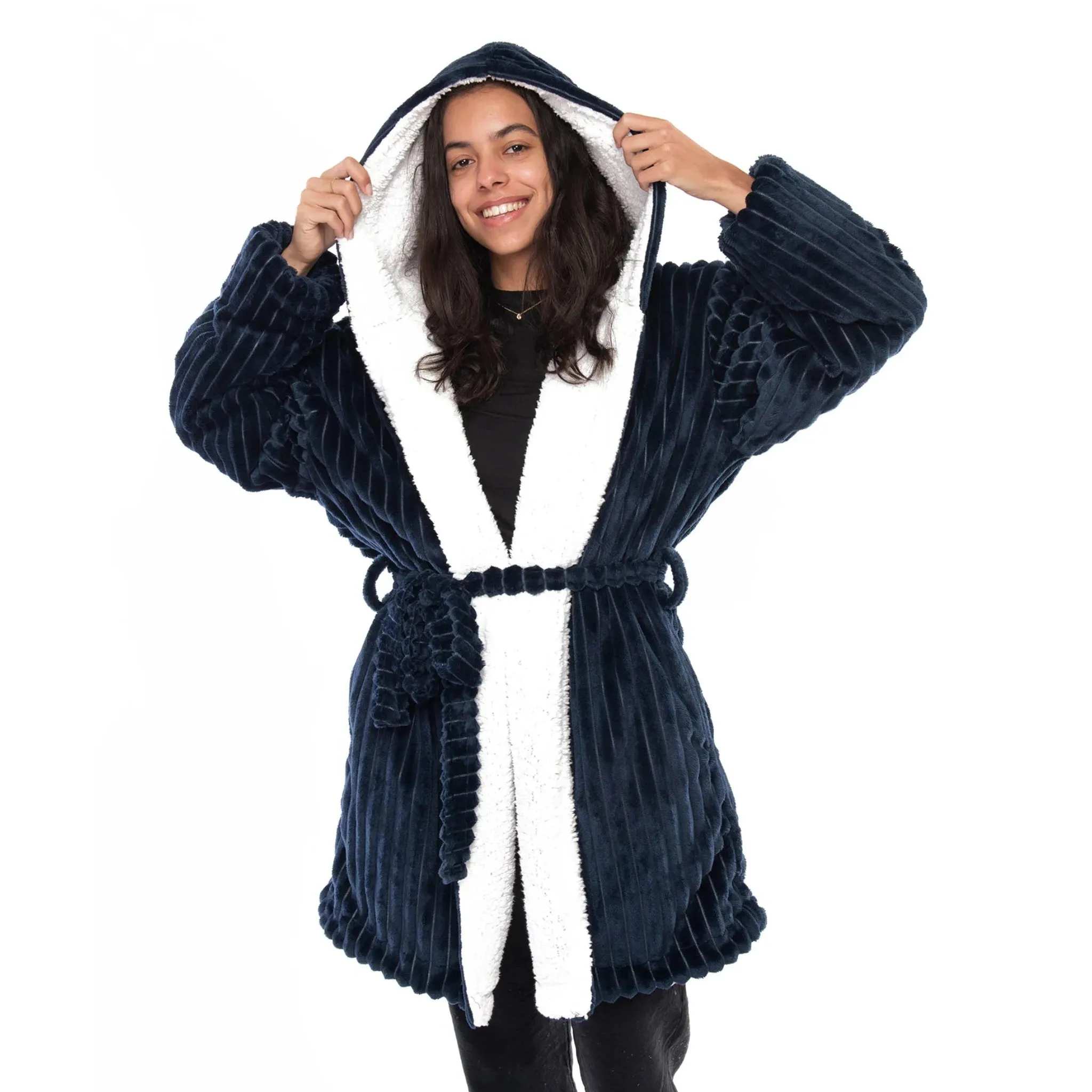 Striped Sherpa Robe