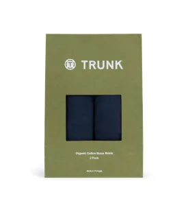 Trunk 2 Pack Organic Cotton Boxer Briefs: Navy