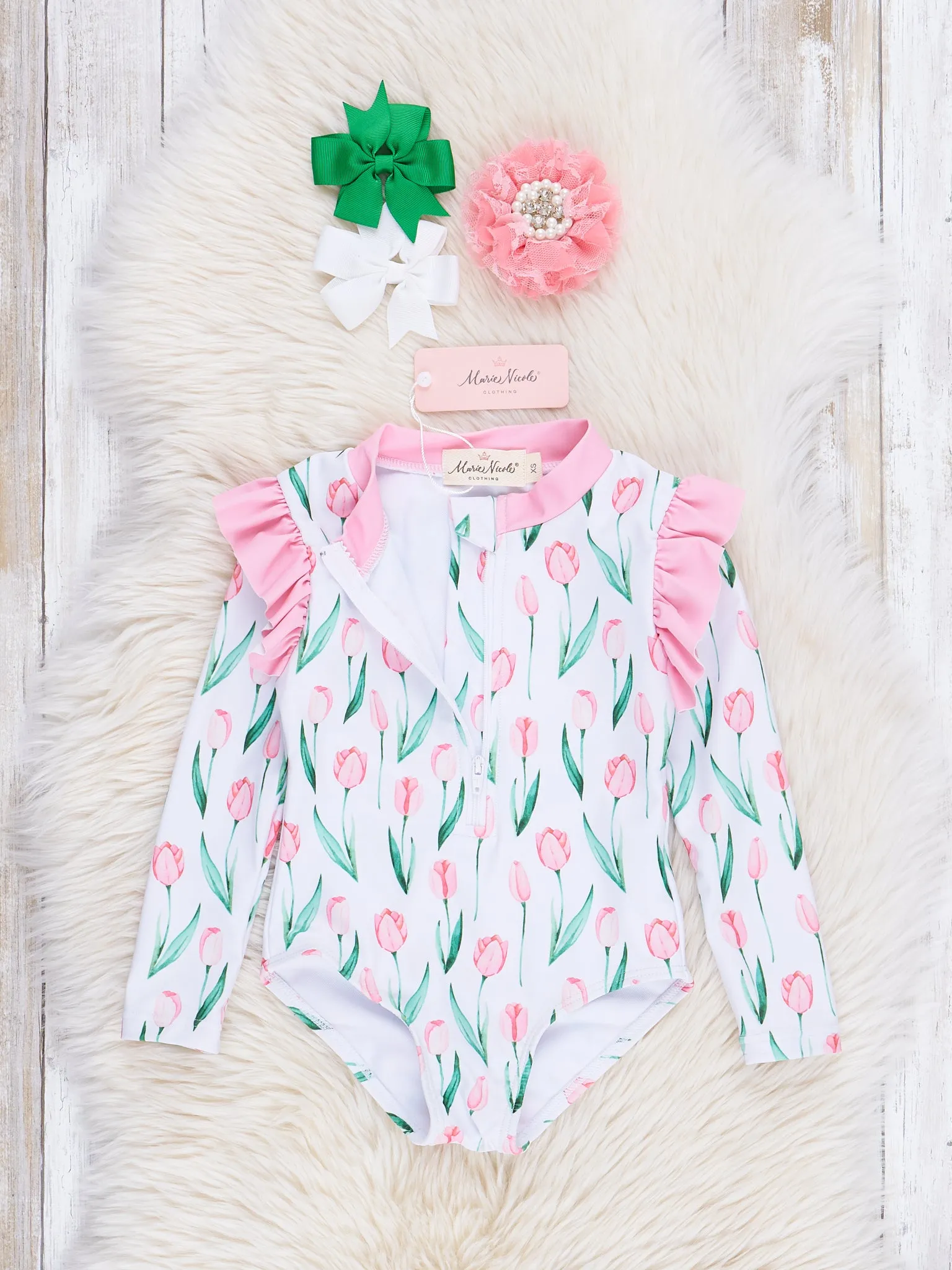 Tulip Garden Ruffle One-Piece Swimsuit