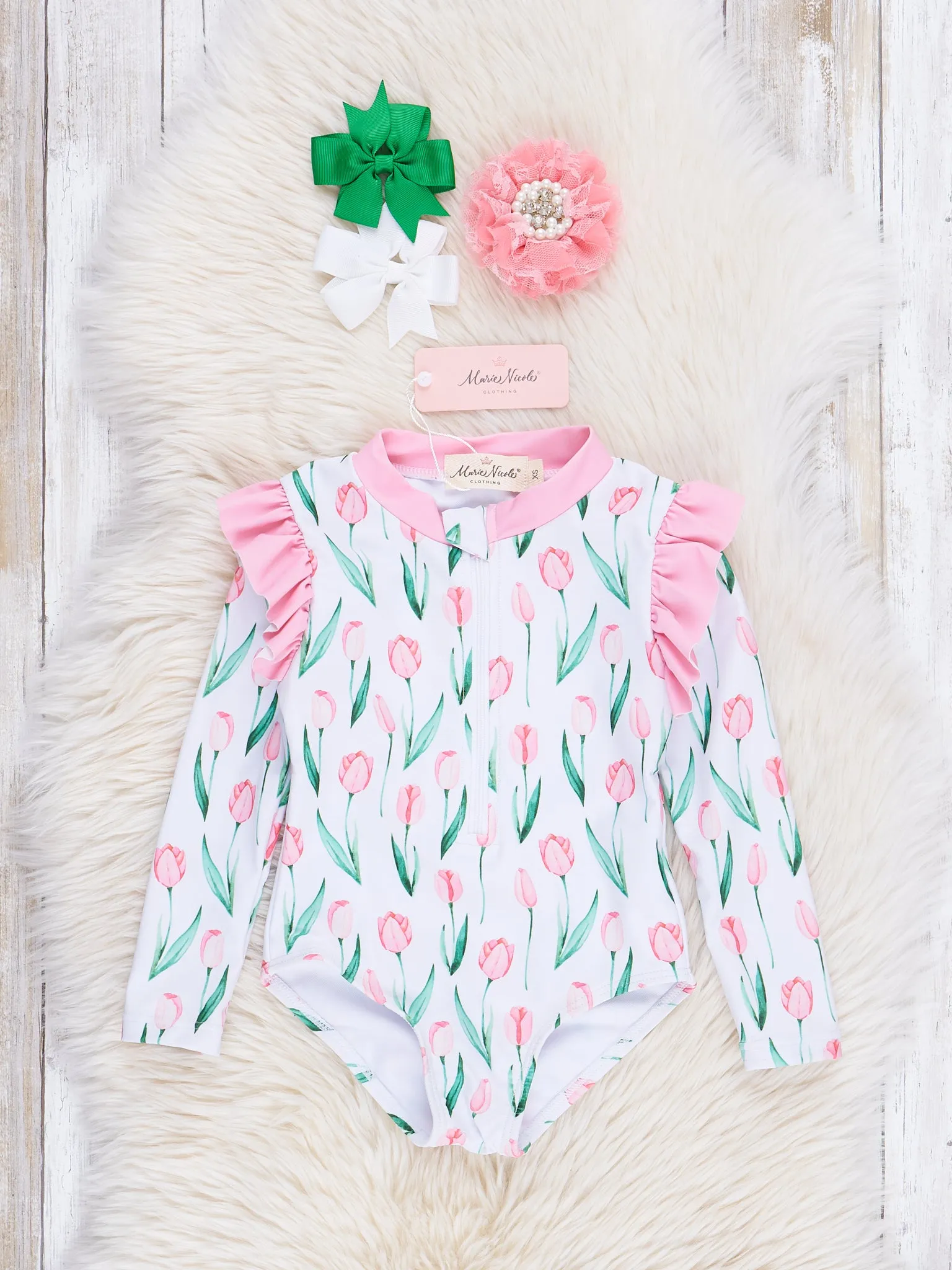 Tulip Garden Ruffle One-Piece Swimsuit