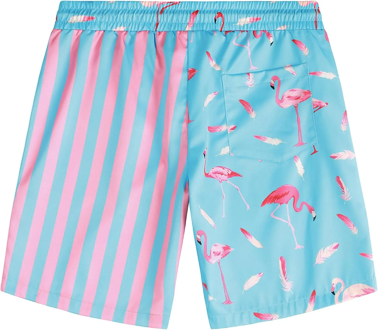 VATPAVE Mens Flamingo Hawaiian Sets Casual Short Sleeve Button Down Shirts Beach Outfits