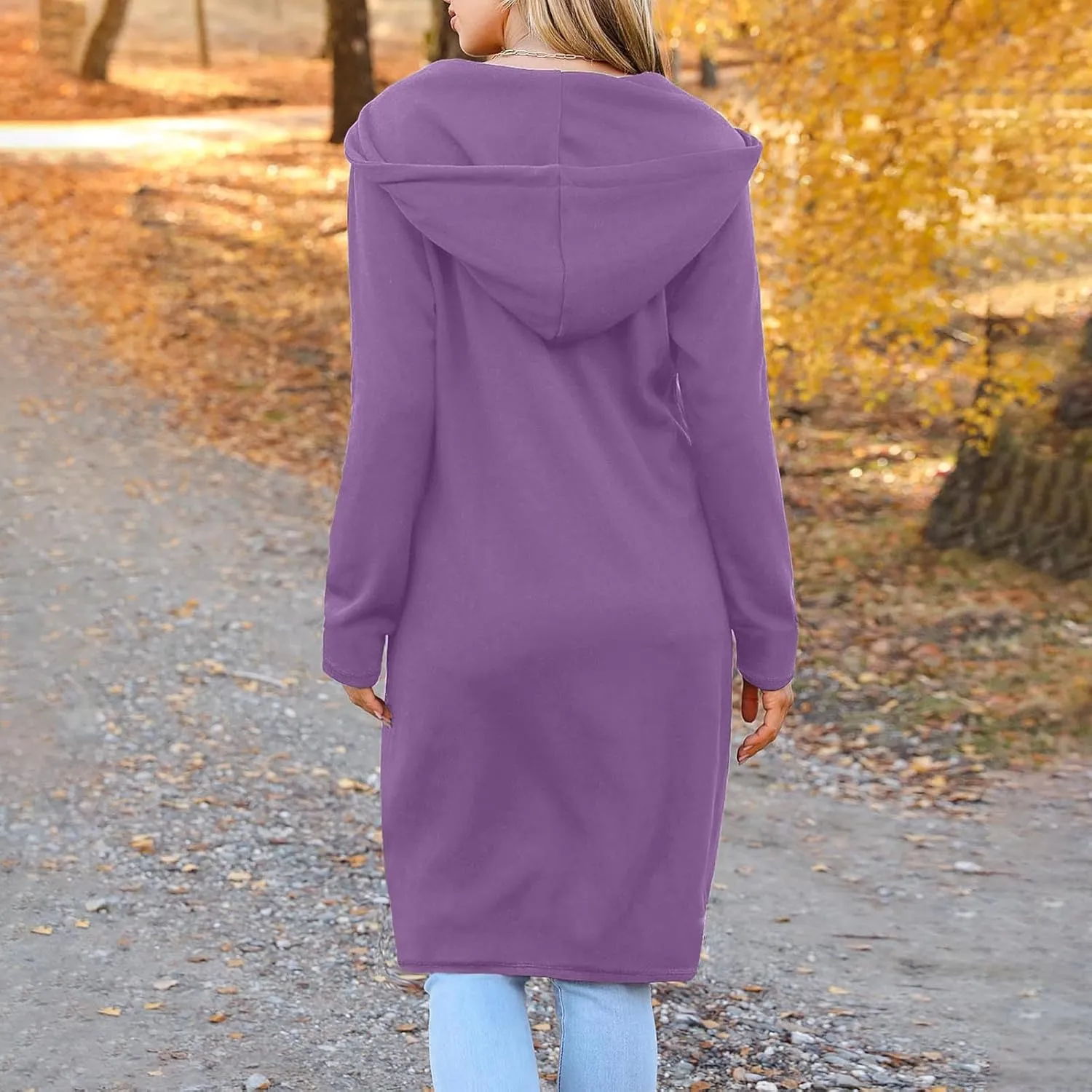 Women's Full Zip Up Hoodies Oversized Fleece Long Sleeve Sweatshirt Comfy Casual Fall Jacket Coat with Pocket 2024