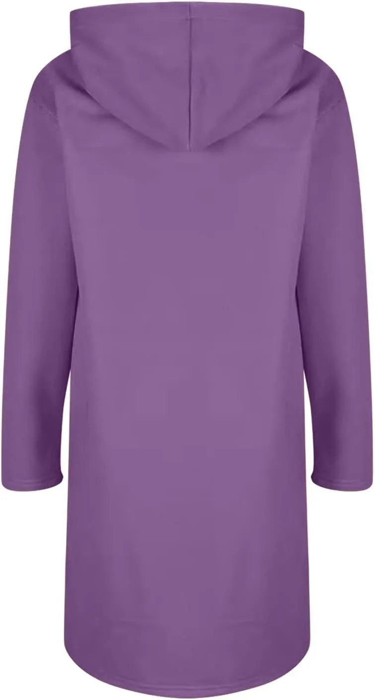 Women's Full Zip Up Hoodies Oversized Fleece Long Sleeve Sweatshirt Comfy Casual Fall Jacket Coat with Pocket 2024