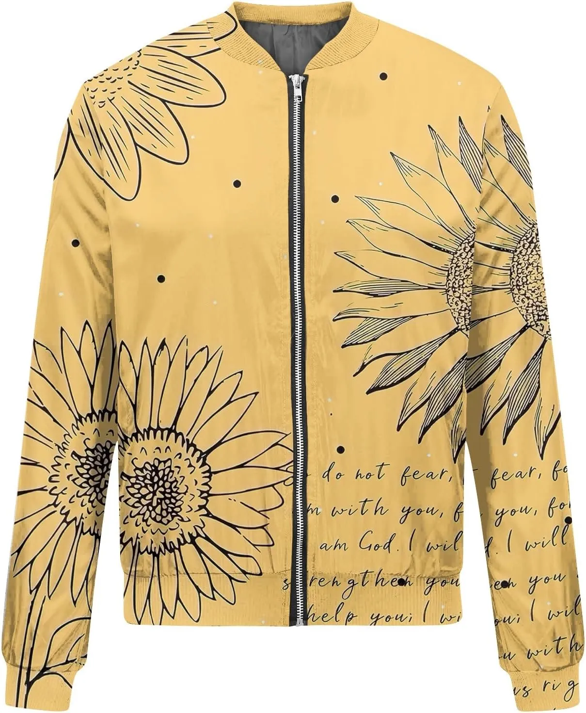 Women's Lightweight Long Sleeve Zip Jacket 2024 Full Zip Bomber Jacket Casual Coat Zip Up Coat Outwear with Pockets