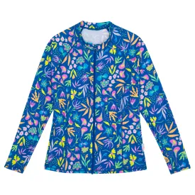 Women's Long Sleeve Rash Guard with Pockets | "Tropadelic"