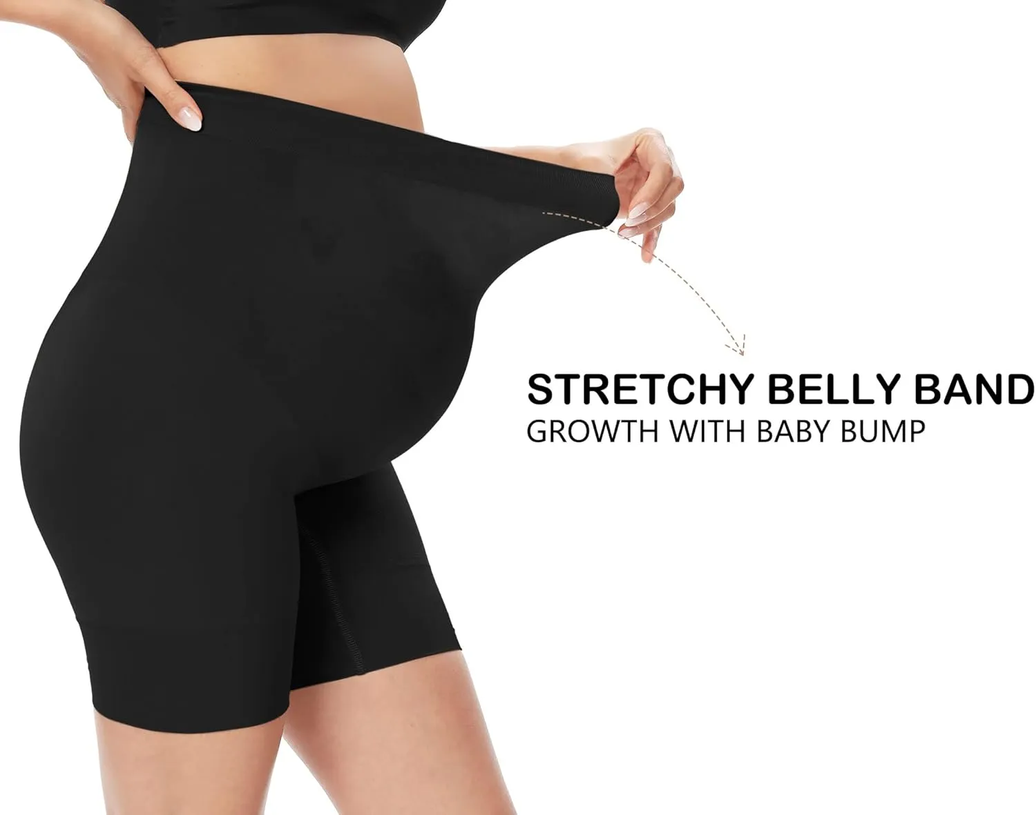 XNHAN Secret Fit Shaper Panty - Seamless Maternity Shapewear for Dress, Belly Support, Prevent Thigh Chaffing, S-XXXL